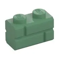 Profile brick 1x2 single gro.