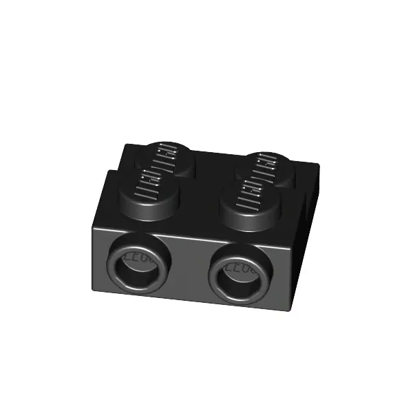 PLATE 2X2X2/3 W. 2. HOR. KNOB