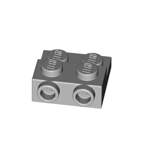 PLATE 2X2X2/3 W. 2. HOR. KNOB