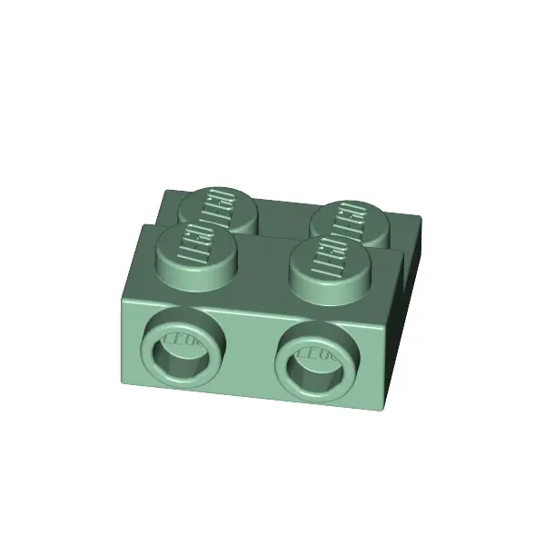 PLATE 2X2X2/3 W. 2. HOR. KNOB