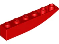 Red Slope, Curved 6 x 1 Inverted