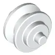 White Wheel Center Small with Stub Axles (Pulley Wheel)