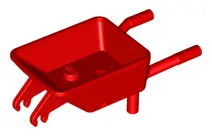 Red Minifigure, Utensil Wheelbarrow Frame