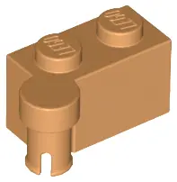 Medium Nougat Hinge Brick 1 x 4 Swivel Top