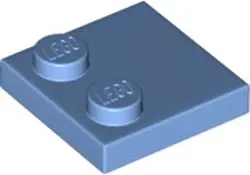 Medium Blue Tile, Modified 2 x 2 with Studs on Edge