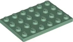 Sand Green Plate 4 x 6