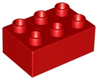 Red Duplo, Brick 2 x 3