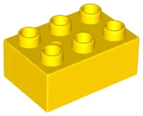 Yellow Duplo, Brick 2 x 3
