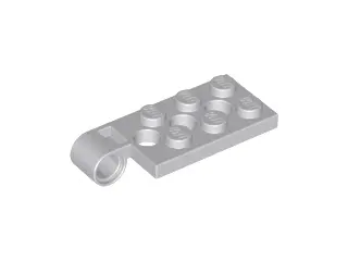 Light Bluish Gray Hinge Plate 2 x 4 with Pin Hole and 3 Holes - Top