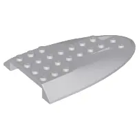 Light Bluish Gray Aircraft Fuselage Aft Section Curved Top 6 x 10