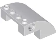 Light Bluish Gray Slope, Curved 4 x 4 x 2 with 4 Studs and Pin Holes