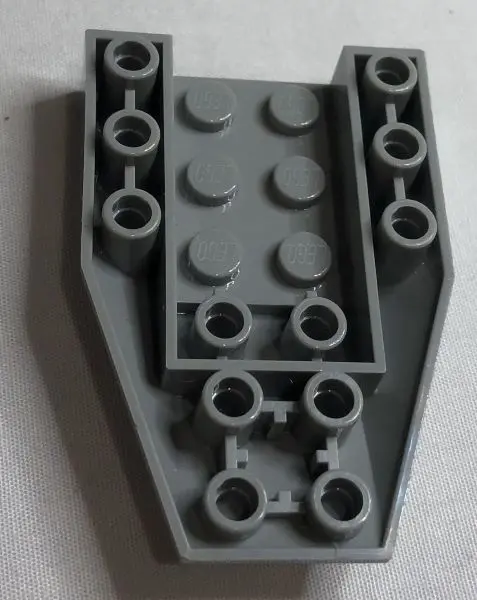 Light Bluish Gray Wedge 6 x 4 Triple Inverted with Connections between 4 Studs