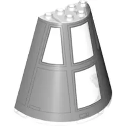 Trans-Clear Cone Half 8 x 4 x 6 with SW Resistance Bomber Cockpit Pattern