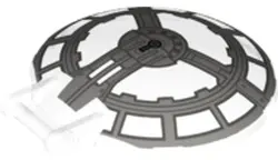 Trans-Clear Dish 6 x 6 Inverted with Bar Handle with SW Resistance Bomber Cockpit Pattern