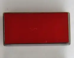 Trans-Brown Tile 1 x 2 with Red Surface Pattern