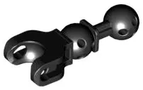 Black Hero Factory Arm / Leg with Ball Joint on Axle and Ball Socket