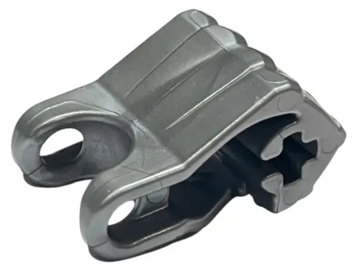 Flat Silver Hero Factory Fist with Axle Hole - 4 Fingers