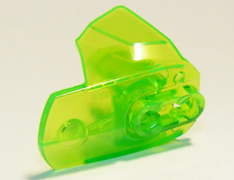 Trans-Bright Green Hero Factory Armor with Ball Joint Socket - Size 4