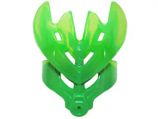 Bright Green Bionicle Mask Protector with Marbled Trans-Bright Green Pattern (Protector Mask of Jung