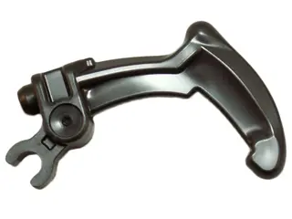 Pearl Dark Gray Bionicle Weapon Claw - Bent and Notched with Clip