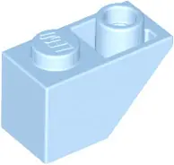 Bright Light Blue Slope, Inverted 45 2 x 1