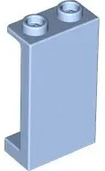 Light Blue Panel 1 x 2 x 3 with Side Supports - Hollow Studs