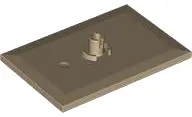Tan Train Bogie Plate (Tile, Modified 6 x 4 with 5mm Pin)