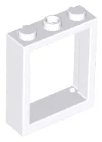 White Window 1 x 3 x 3 Flat Front