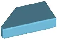Medium Azure Tile, Modified 1 x 2 Wedge Right