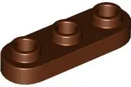 Reddish Brown Plate, Round 1 x 3 with Open Studs
