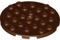 Brown Plate, Round 6 x 6 with Hole