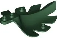 Green Plant Plate, Round 1 x 2 with Pointed Leaf and Split Sides