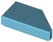 Azure Tile, Modified 1 x 2 Wedge Left