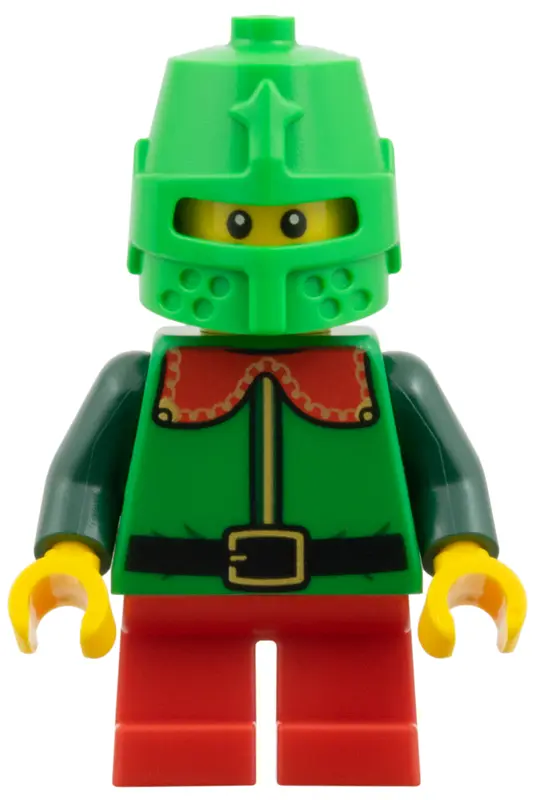 - Green Coat with Red Collar, Bright Green Helmet Castle