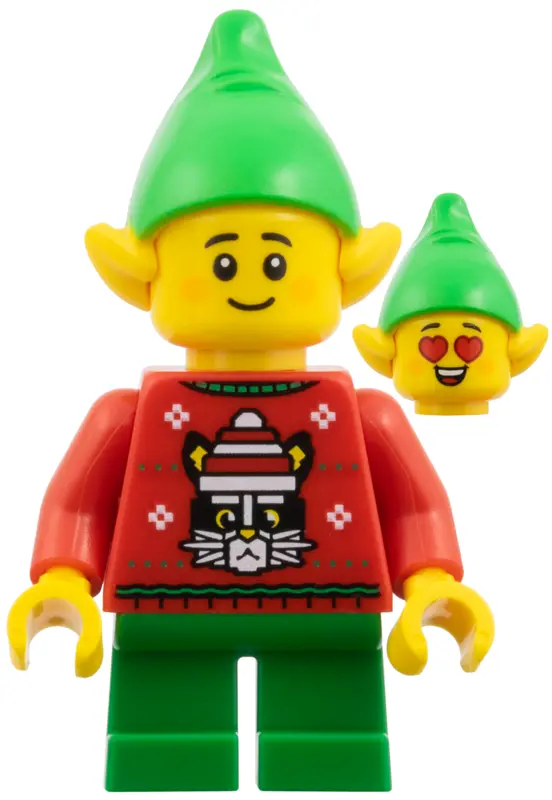 - Red Holiday Sweater with Cat