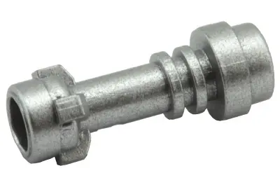 Metallic Silver Minifigure, Weapon Lightsaber Hilt Straight