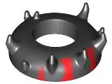 Black Minifigure, Headgear Head Top, SW Zabrak Horns, Darth Maul Pattern