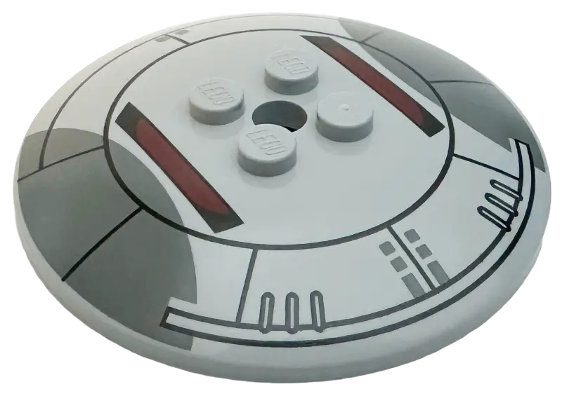 Light Bluish Gray Dish 6 x 6 Inverted (Radar) - Solid Studs with SW Sith Infiltrator Cockpit with Da