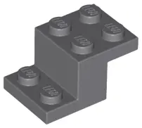 Dark Bluish Gray Bracket 3 x 2 x 1 1/3 with Bottom Tube