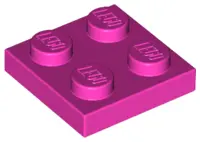 Dark Pink Plate 2 x 2