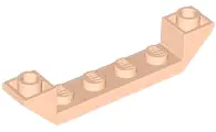 Nougat Slope, Inverted 45 6 x 1 Double with 1 x 4 Cutout