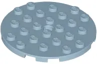 Blue Plate, Round 6 x 6 with Hole