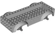 Light Bluish Gray Vehicle, Base 8 x 16 x 2 1/2 with Mudguards Raised, 4 x 14 Recessed Center with 3 