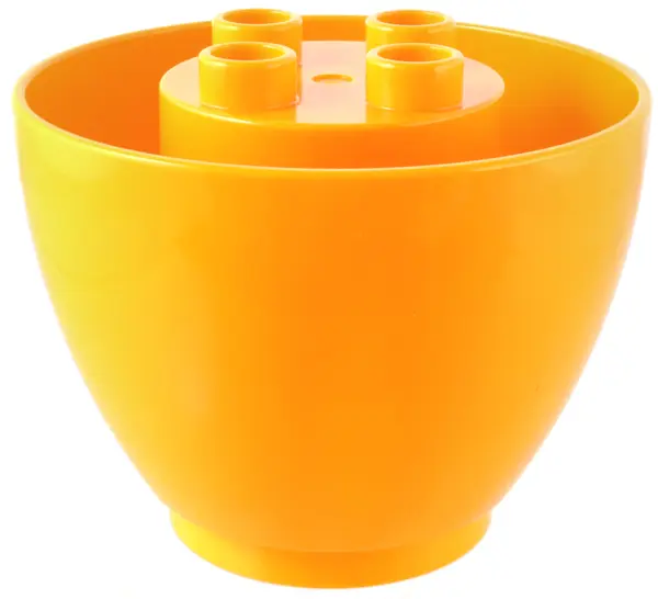 Bright Light Orange Duplo, Brick Round 4 x 4 x 2 1/2 Dome Bottom with 2 x 2 Studs