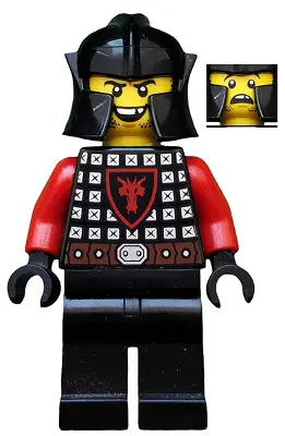 Castle - Dragon Knight Scale Mail with Dragon Shield, Cheek Protection Helmet, Missing Tooth Open Gr