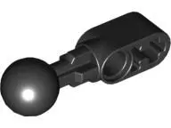 Black Technic, Liftarm, Modified Ball Joint Straight 1 x 2 with 1 Hole in Ball