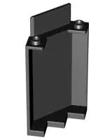 Black Panel 3 x 3 x 6 Corner Wall without Bottom Indentations