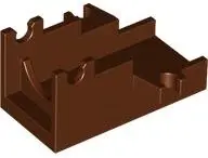 Reddish Brown Projectile Launcher Part, Cannon Base 2 x 4