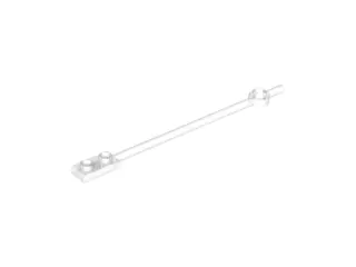 Trans-Clear Bar  12L with 1 x 2 Plate End Hollow Studs and 1 x 1 Round Plate End