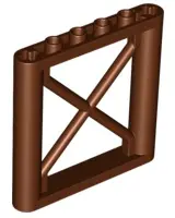 Reddish Brown Support 1 x 6 x 5 Girder Rectangular